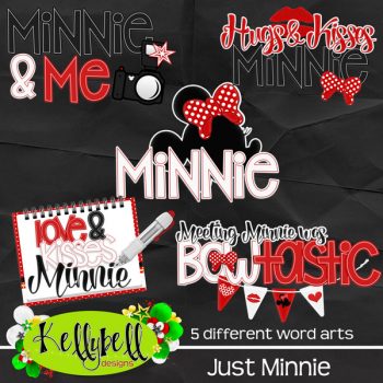 Just Minnie Word Art - Kellybell Designs