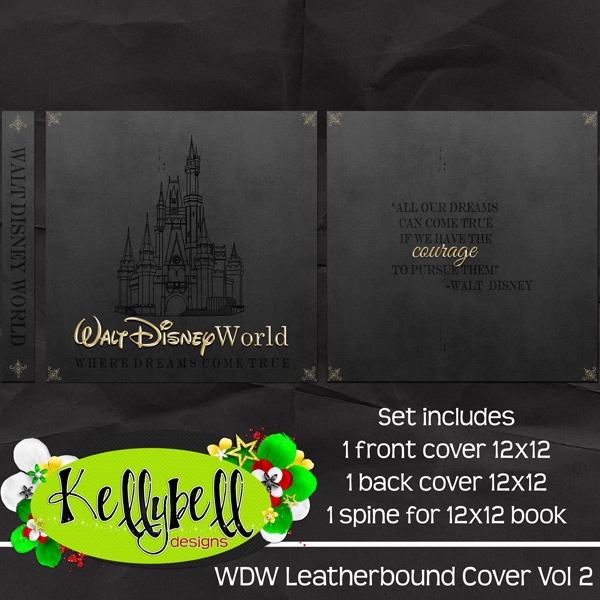 Leatherbound Cover Walt Disney World Vol 2 - Kellybell Designs