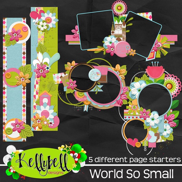 World So Small Page Starters - Kellybell Designs