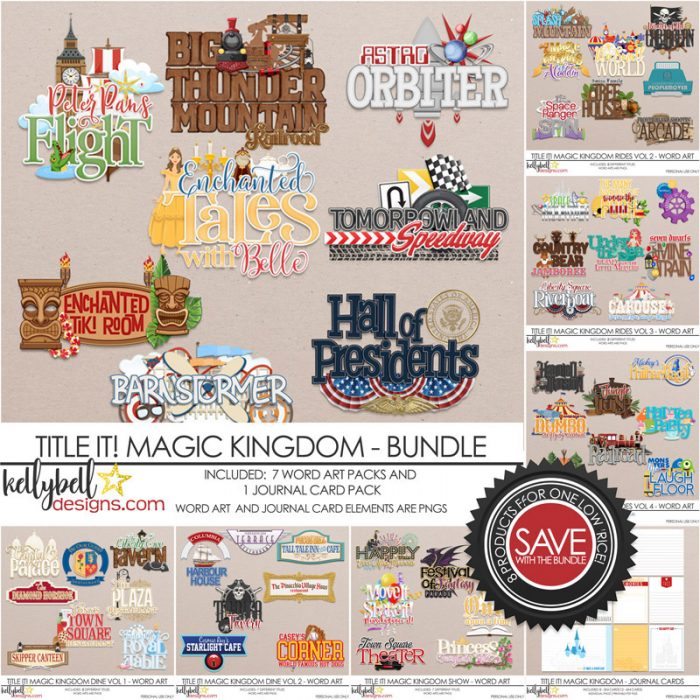 Title It! Magic Kingdom Bundle - Kellybell Designs