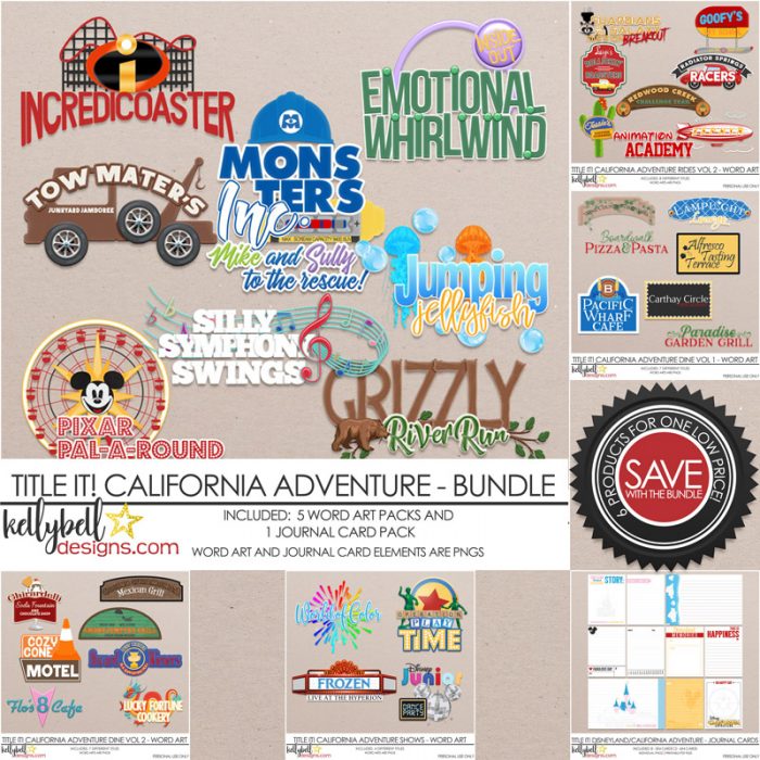 Title It! California Adventure Bundle - Kellybell Designs