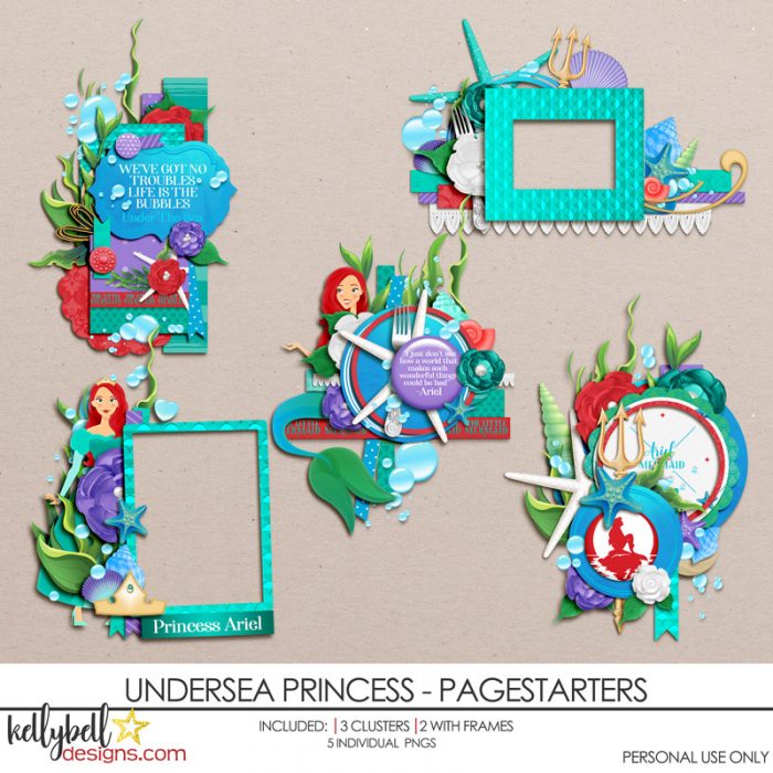 Under Sea Princess Page Starters - Kellybell Designs