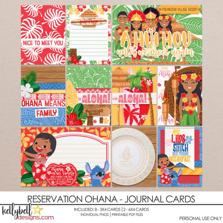 Reservation Ohana Journal Cards Kellybell Designs