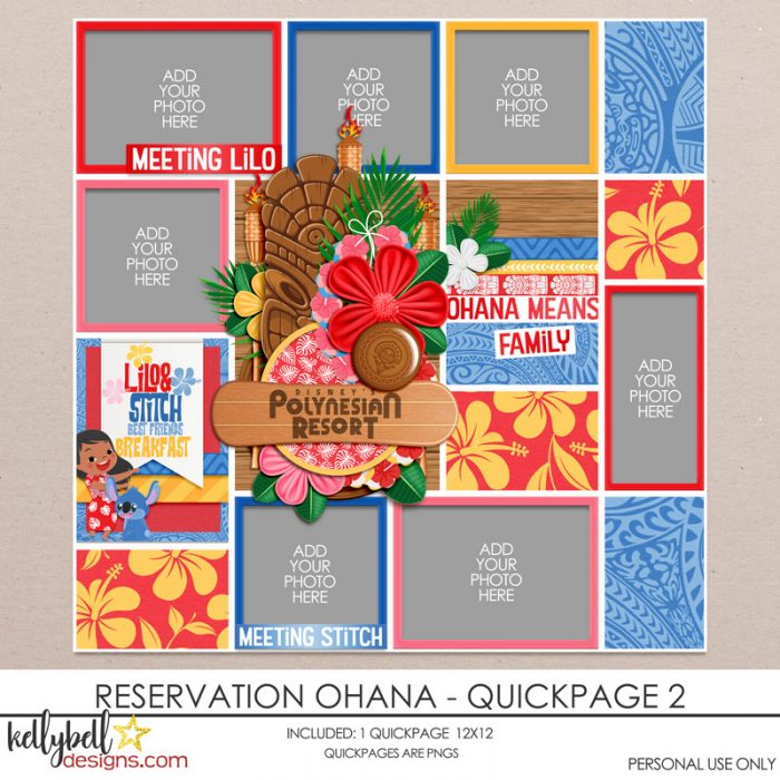 Reservation Ohana Quickpage 2 Kellybell Designs