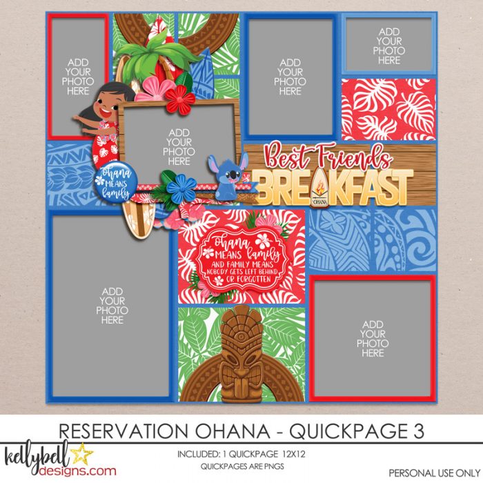 Reservation Ohana Quickpage 3 Kellybell Designs