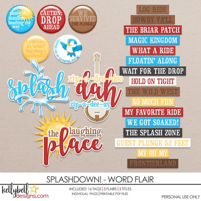 Splashdown! Word Flair Kellybell Designs
