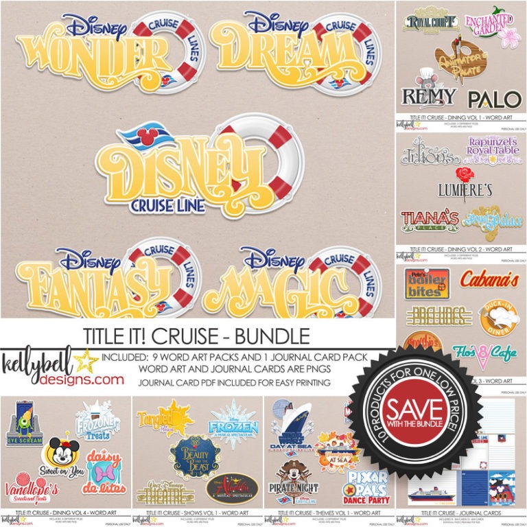 Title It! Cruise Bundle - Kellybell Designs