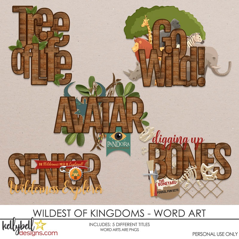 Wildest of Kingdoms Word Art