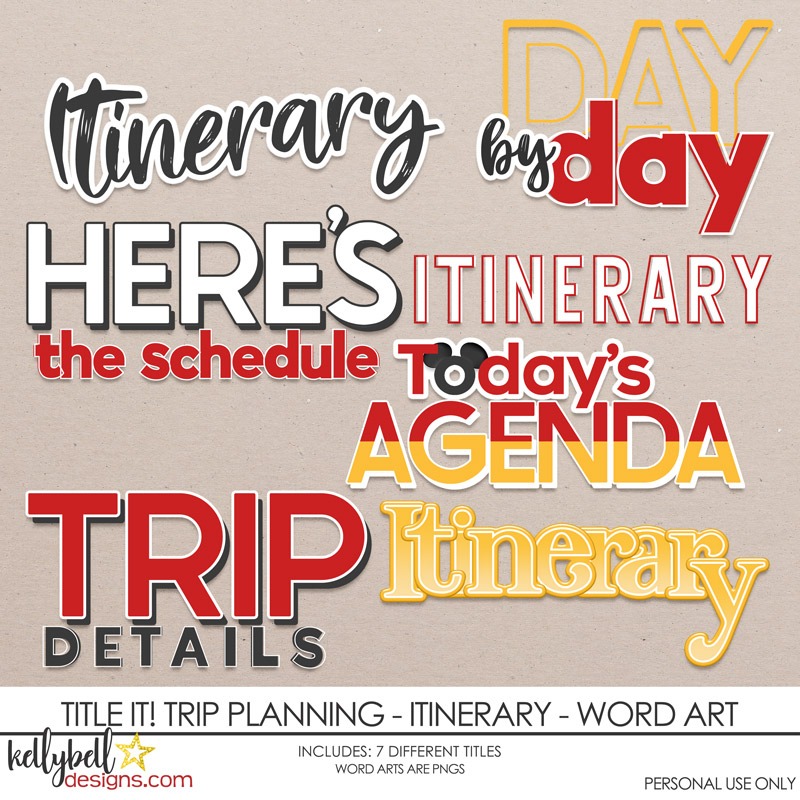 trip planning itinerary