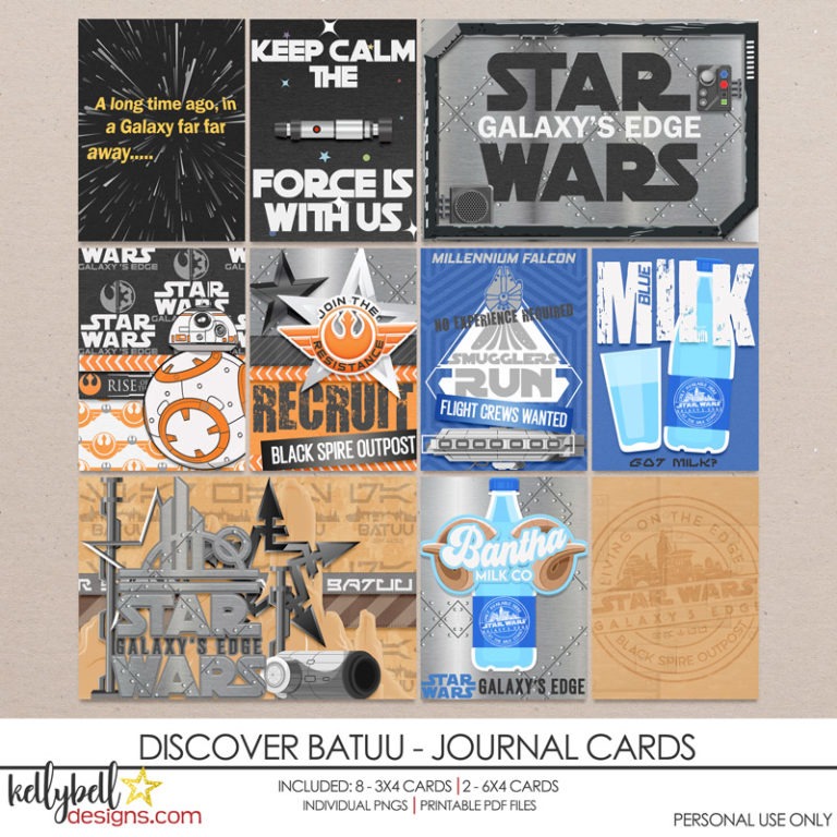 Discover Batuu Journal Cards - Kellybell Designs