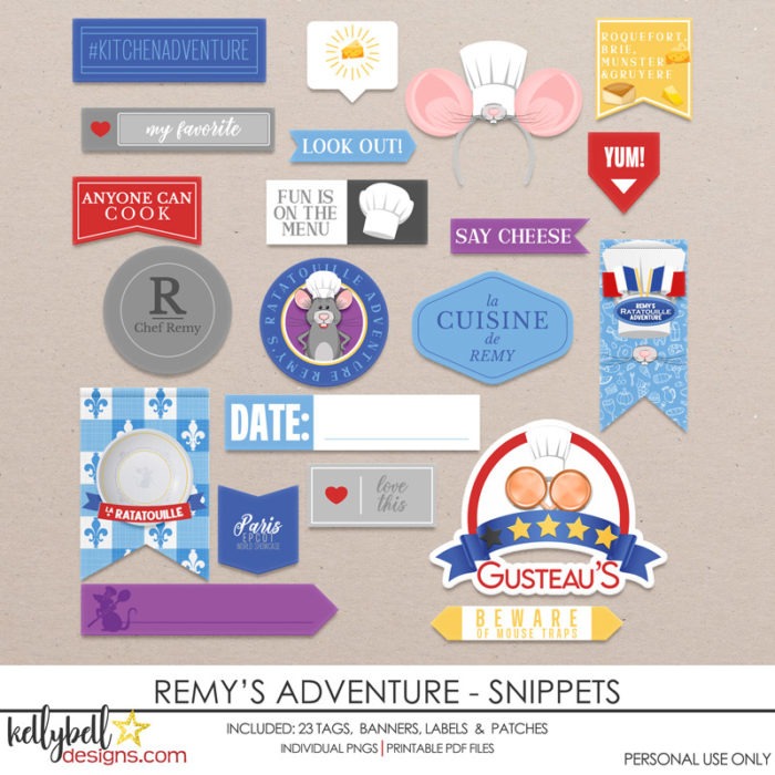 Remy’s Adventure Snippets - Kellybell Designs