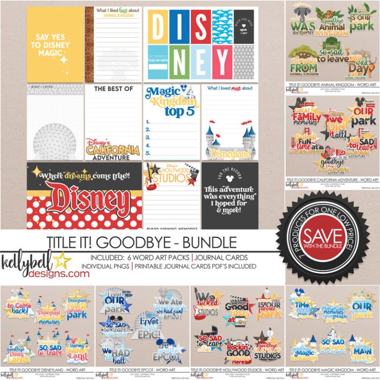 Title It! Goodbye Bundle - Kellybell Designs