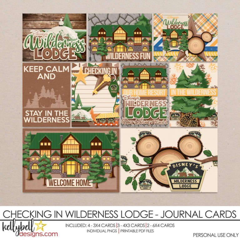Checking In Wilderness Lodge Cards - Kellybell Designs