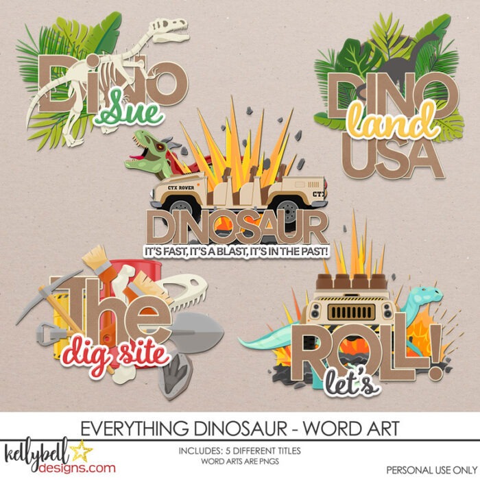 Everything Dinosaur Word Art - Kellybell Designs