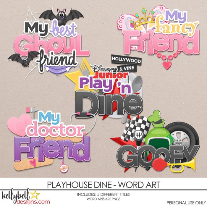 Playhouse Dine Word Art Kellybell Designs