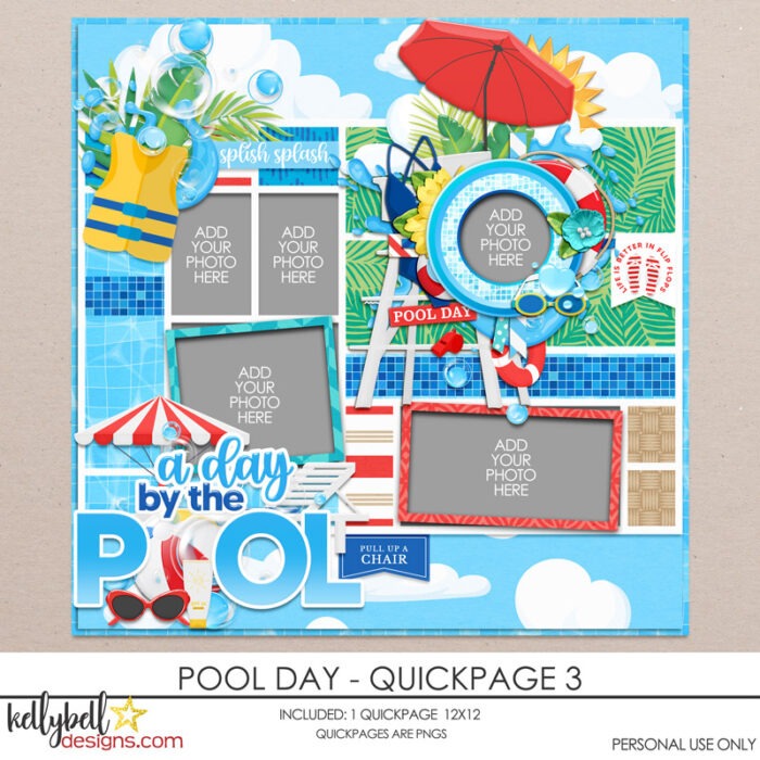 Pool Day Quickpage 3 - Kellybell Designs