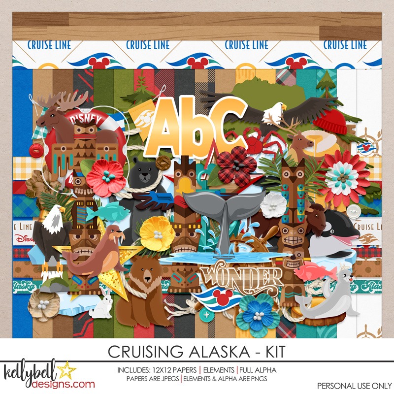 Disney Scrapbook Kit - Cruise Line - Alaska 2014