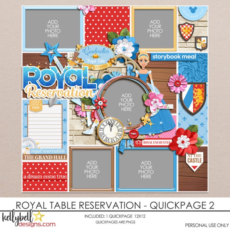 Royal Table Reservation Quickpage 2 - Kellybell Designs