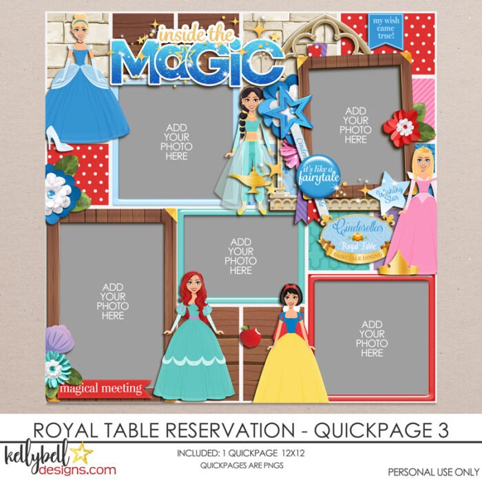 Royal Table Reservation Quickpage 3 - Kellybell Designs
