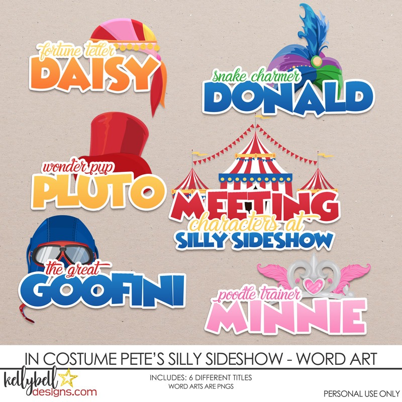 In Costume Pete's Silly Sideshow Word Art