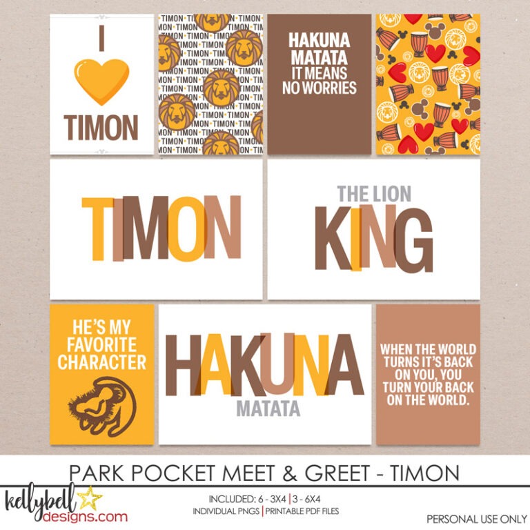 Park Pocket Meet & Greet Timon - Kellybell Designs