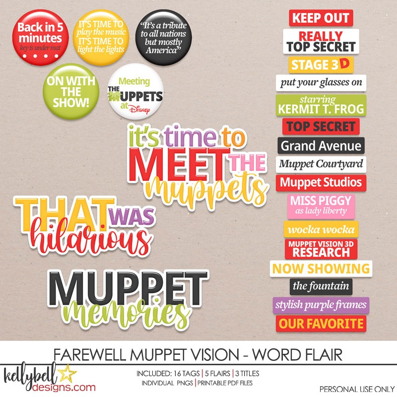 Farewell Muppet Vision Word Flair