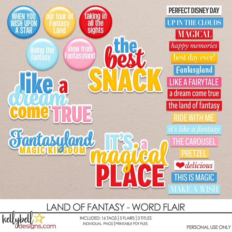 Land of Fantasy Word Flair