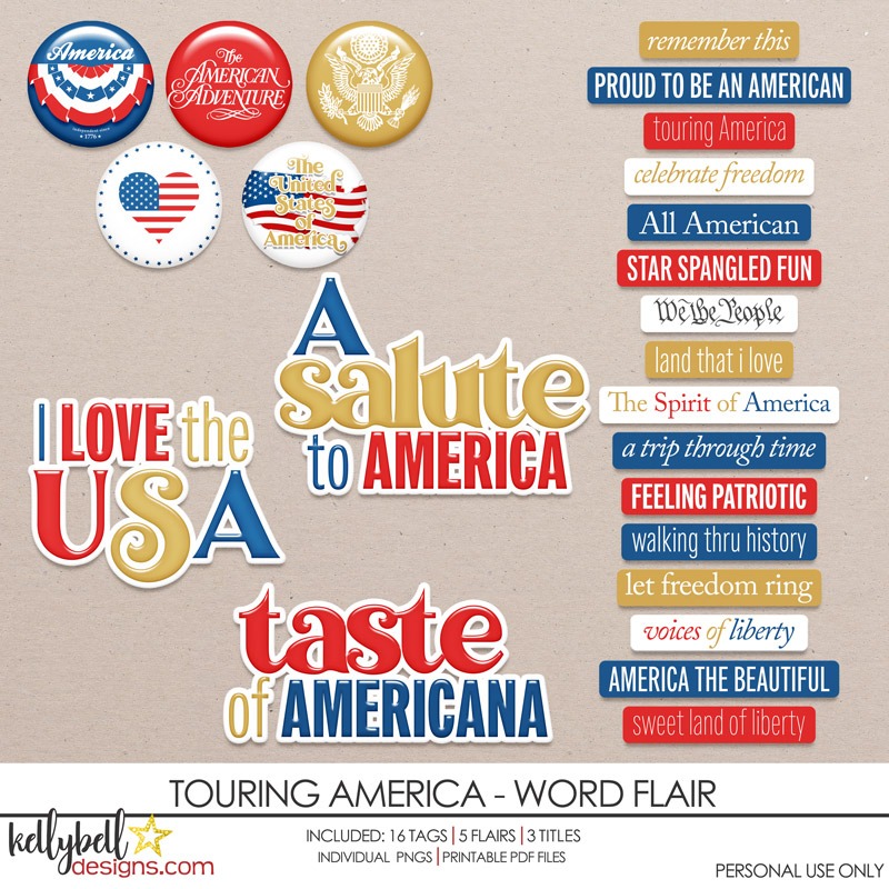Touring America Word Flair