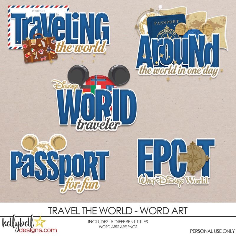 Travel the World Word Art