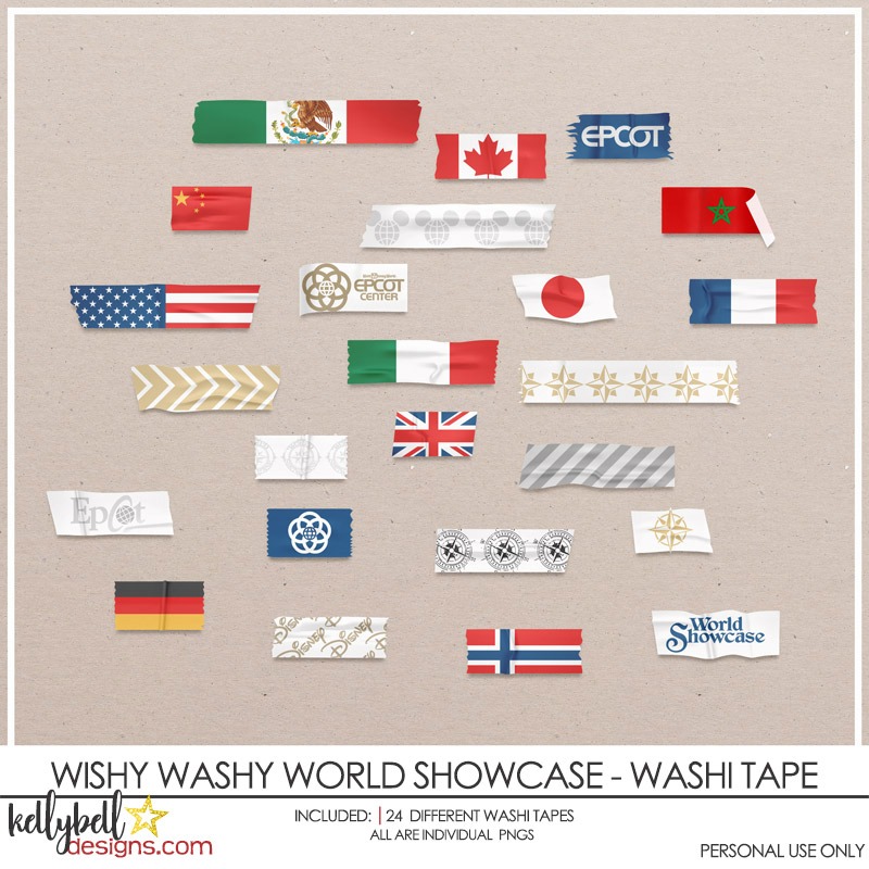 Wishy Washy World Showcase Washi Tape