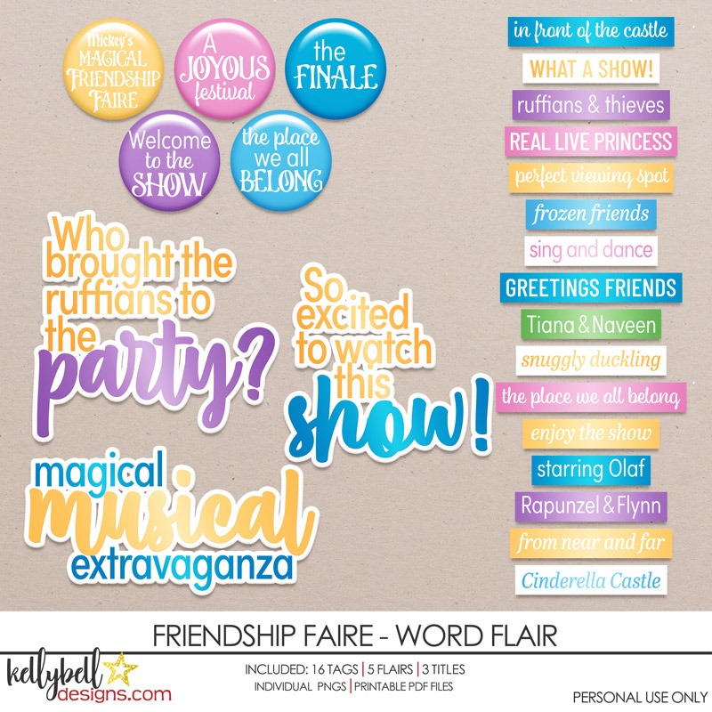 Friendship Faire Word Flair