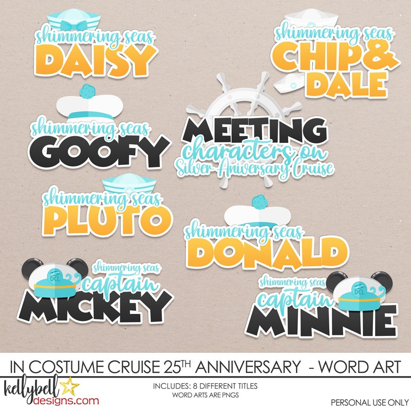 In Costume Cruise 25th Anniversary Word Art
