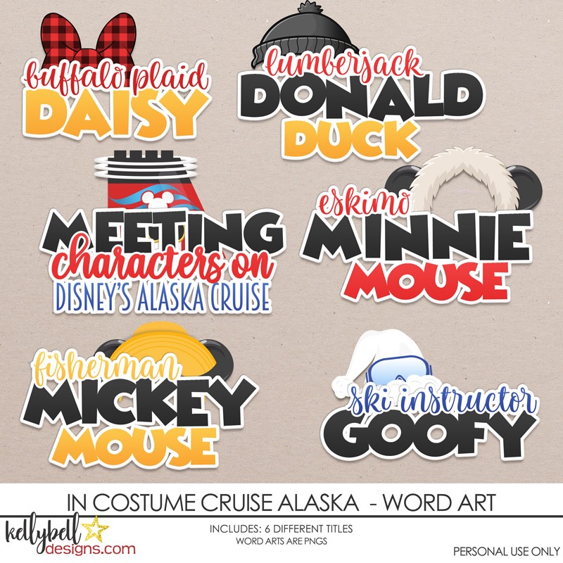 In Costume Cruise Alaska Word Art