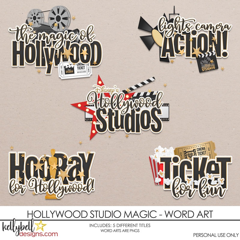 Hollywood Studio Magic Word Art