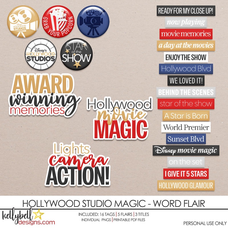 Hollywood Studio Magic Word Flair