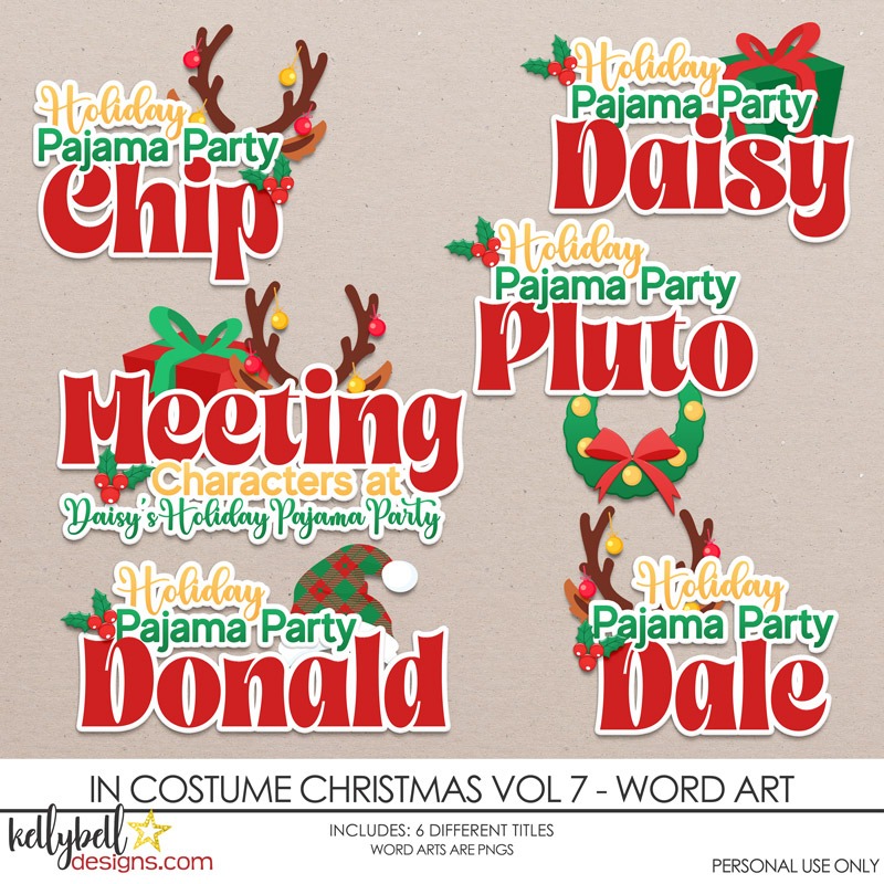In Costume Christmas Vol 7 Word Art