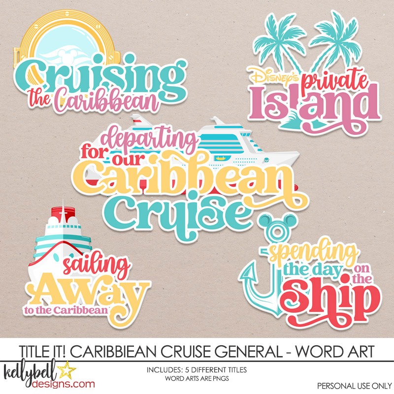 Title It! Caribbean Cruise General Word Art