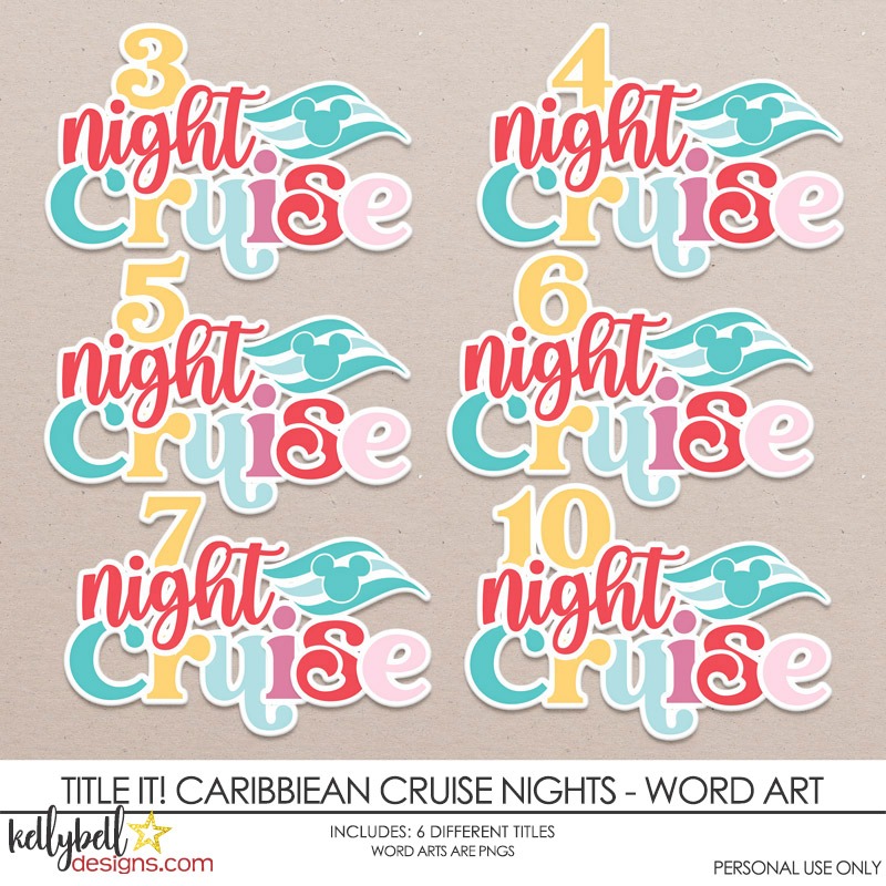 Title It! Caribbean Cruise Nights Word Art
