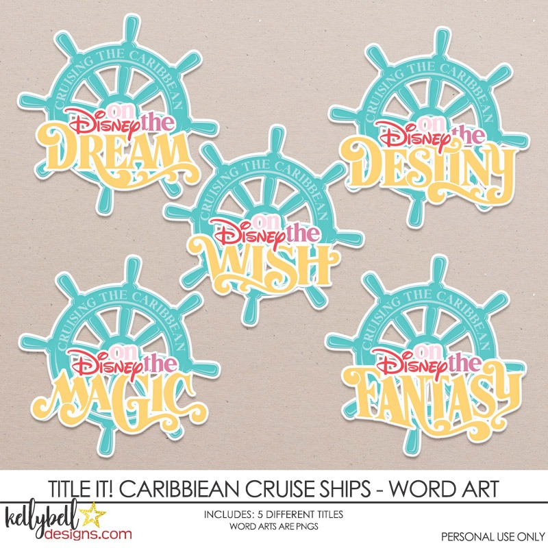 Title It! Caribbean Cruise Ships Word Art
