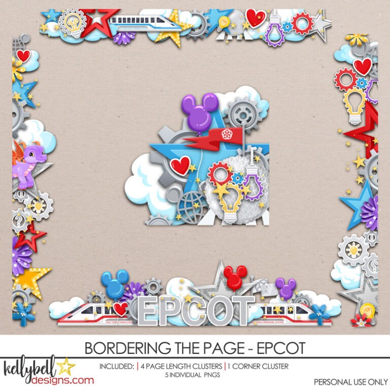 Bordering the Page Epcot Page Borders - Kellybell Designs