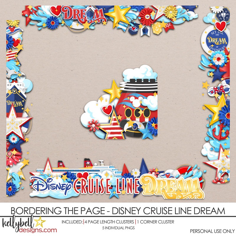 Bordering the Page Disney Cruise Line Dream Page Borders