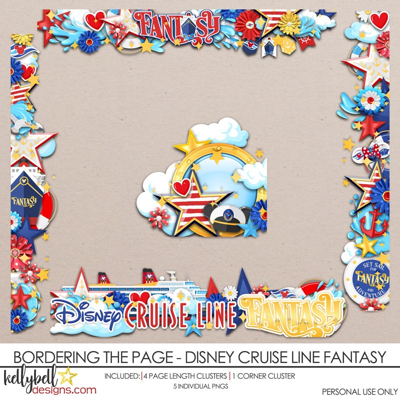 Bordering the Page Disney Cruise Line Fantasy Page Borders
