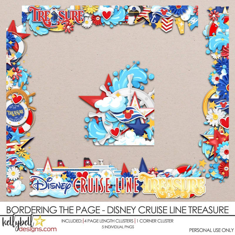 Bordering the Page Disney Cruise Line Treasure Page Borders