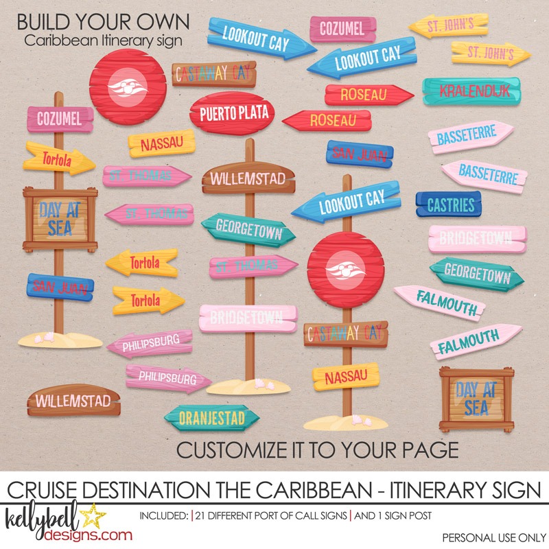 Cruise Destination The Caribbean Signs