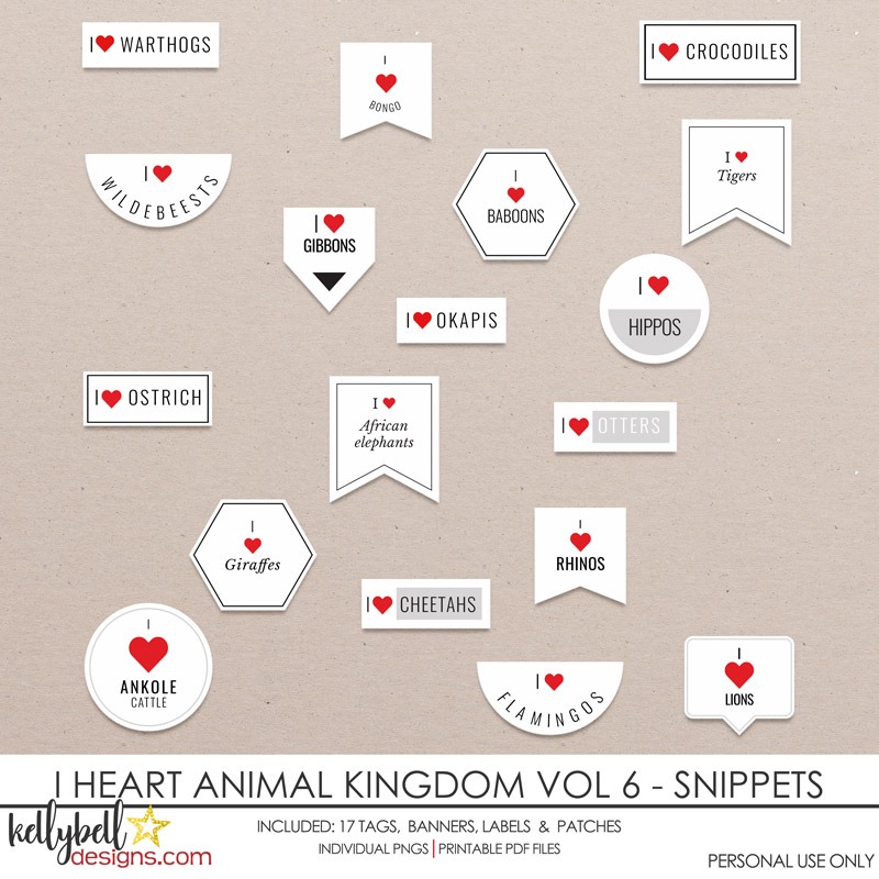 I Heart Animal Kingdom Vol 6 Snippets