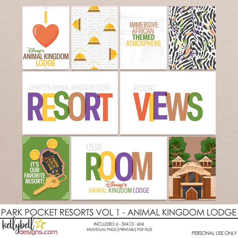 Park Pocket Resorts Vol 1 Animal Kingdom Lodge