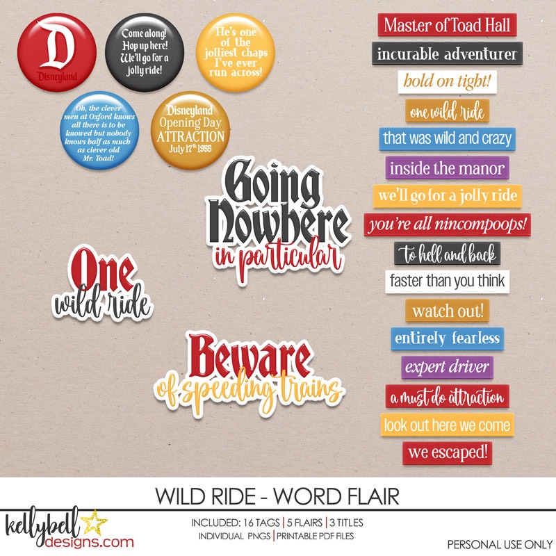 Wild Ride Word Flair