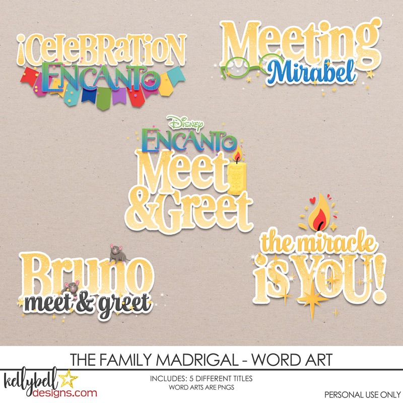The Family Madrigal Word Art