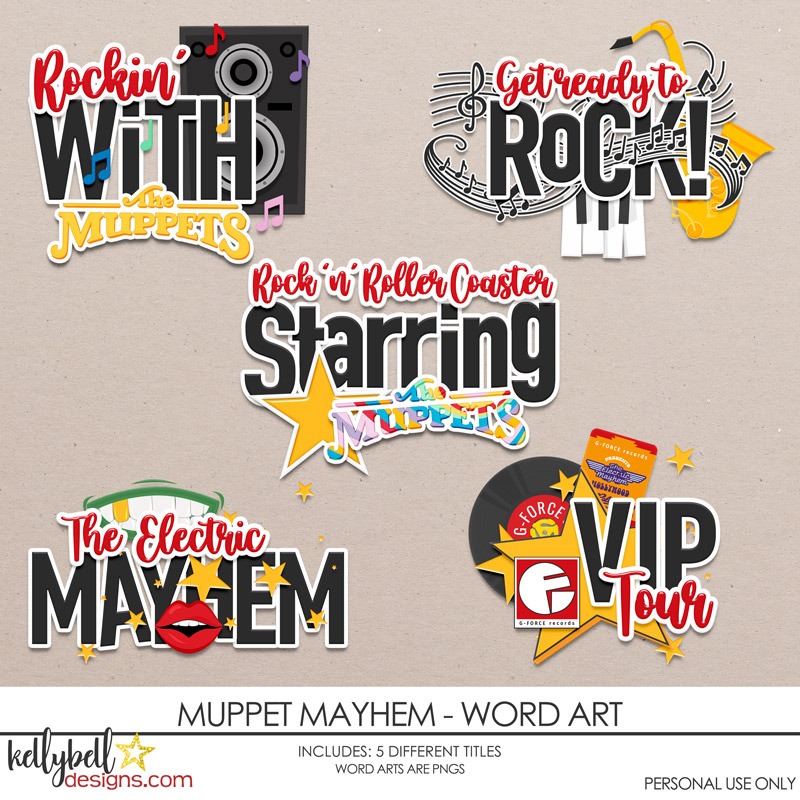 Muppet Mayhem Word Art