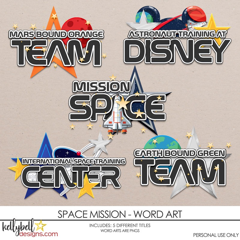 Space Mission Word Art